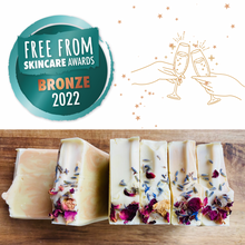 Load image into Gallery viewer, Rose and Lavender soap with Rose Geranium & Lavender essential oils