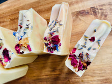 Load image into Gallery viewer, Rose and Lavender soap with Rose Geranium & Lavender essential oils