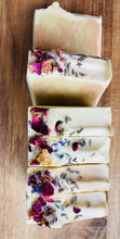Load image into Gallery viewer, Rose and Lavender soap with Rose Geranium & Lavender essential oils