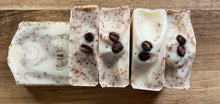 Load image into Gallery viewer, Coffee Scrub soap, with organic ground coffee. Unscented & exfoliating