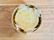 Load image into Gallery viewer, All Natural Lavender Lotion Bar rich in organic Cocoa Butter, Shea Butter &amp; Lavender essential oil
