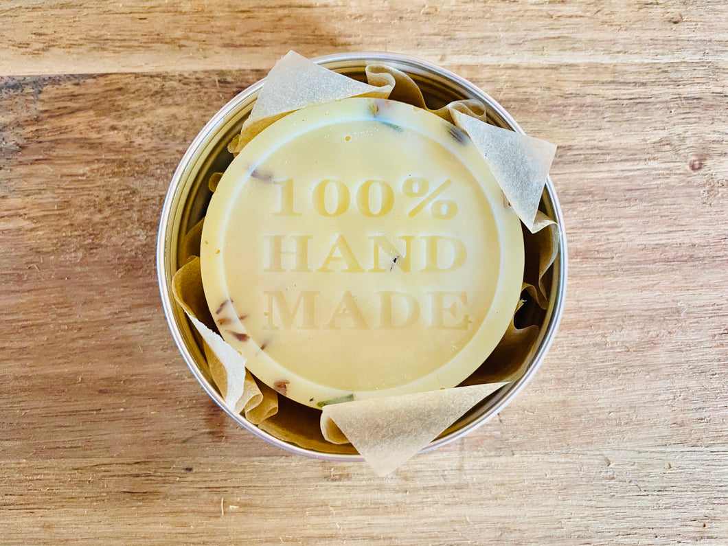 All Natural Lavender Lotion Bar rich in organic Cocoa Butter, Shea Butter & Lavender essential oil