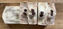 Load image into Gallery viewer, Coffee Scrub soap, with organic ground coffee. Unscented &amp; exfoliating
